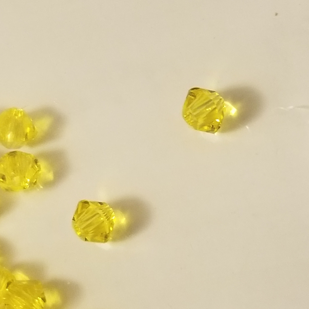 4/$75 NWT Swarovski 3mm Bicone Beads Citrine 144 - Picture 3 of 3
